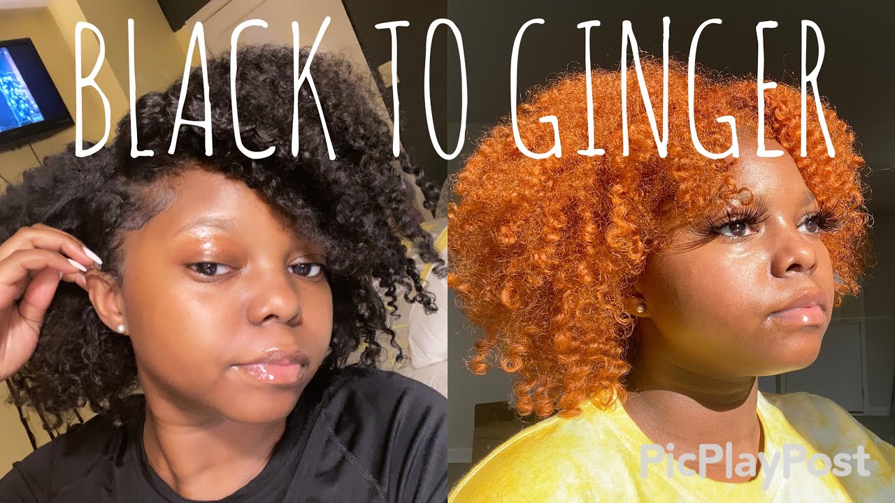 Dying my hair from black to ginger🍂