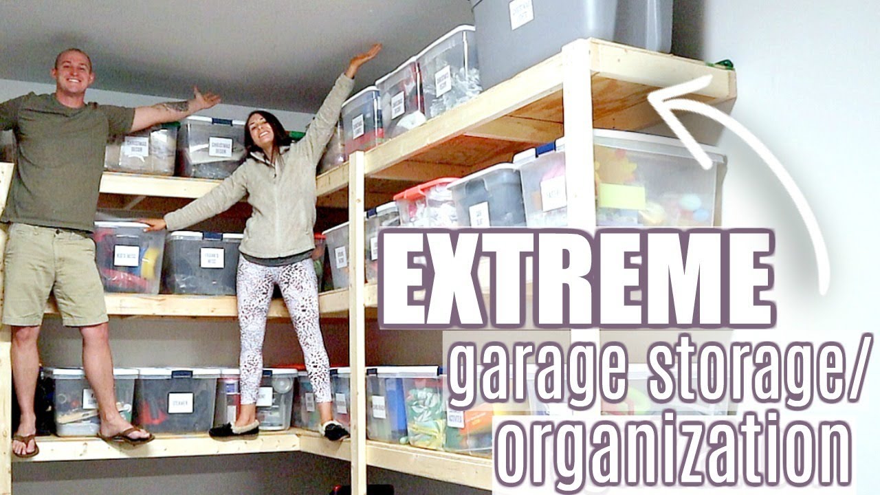 EXTREME GARAGE STORAGE & ORGANIZATION | DIY GARAGE SHELVING | MORE WITH MORROWS