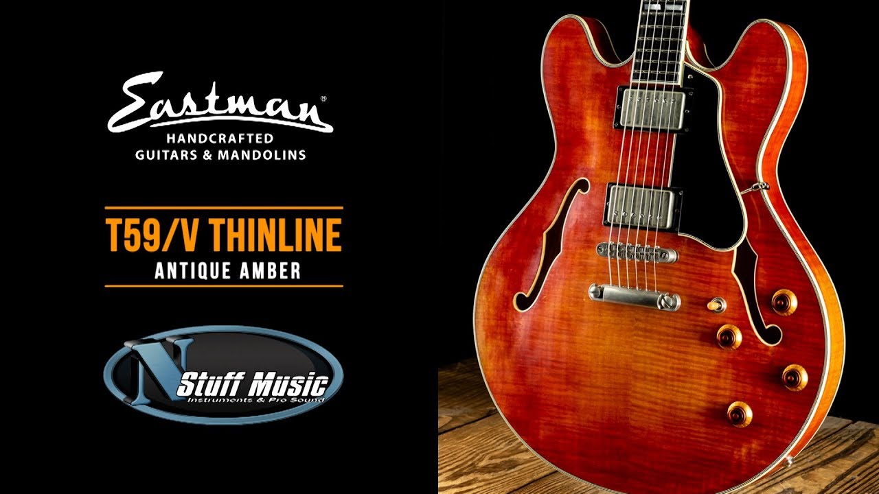 Eastman T59/v Thinline — античный янтарь — подробный демо-ролик