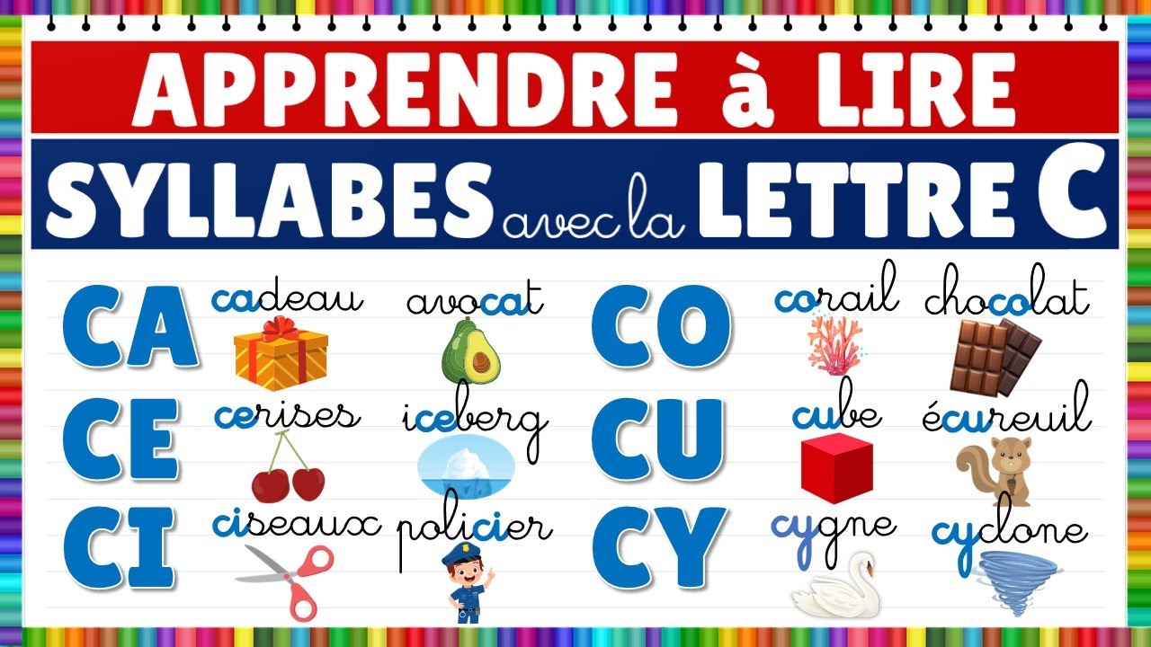 Apprendre à lire || Montessori || Syllabes avec la lettre C - Exercice de lecture. #français #eme