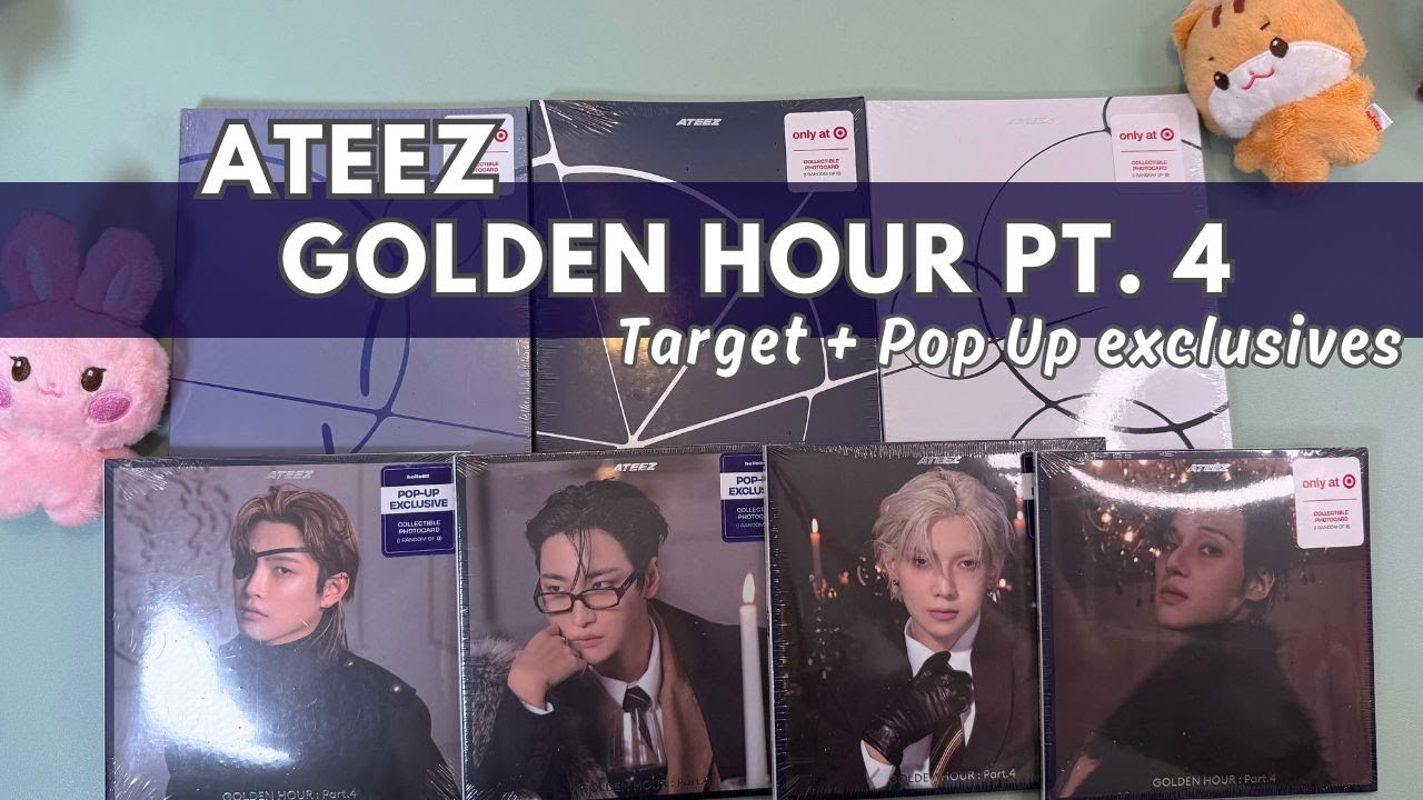 Распаковка альбома Ateez Golden Hour Pt 4! Эксклюзивный фотобук и диджипак, доступные только в ма...