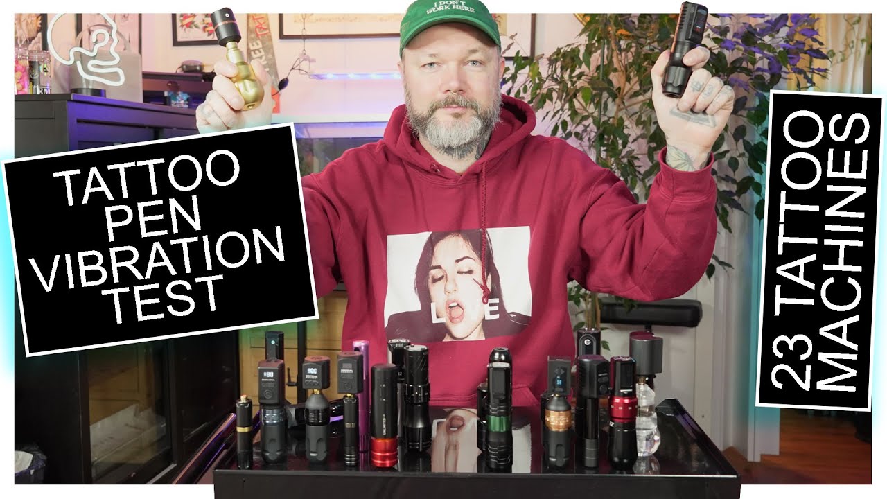 Ultimate Tattoo Pen Machine Vibration Test - 23 tattoo machines