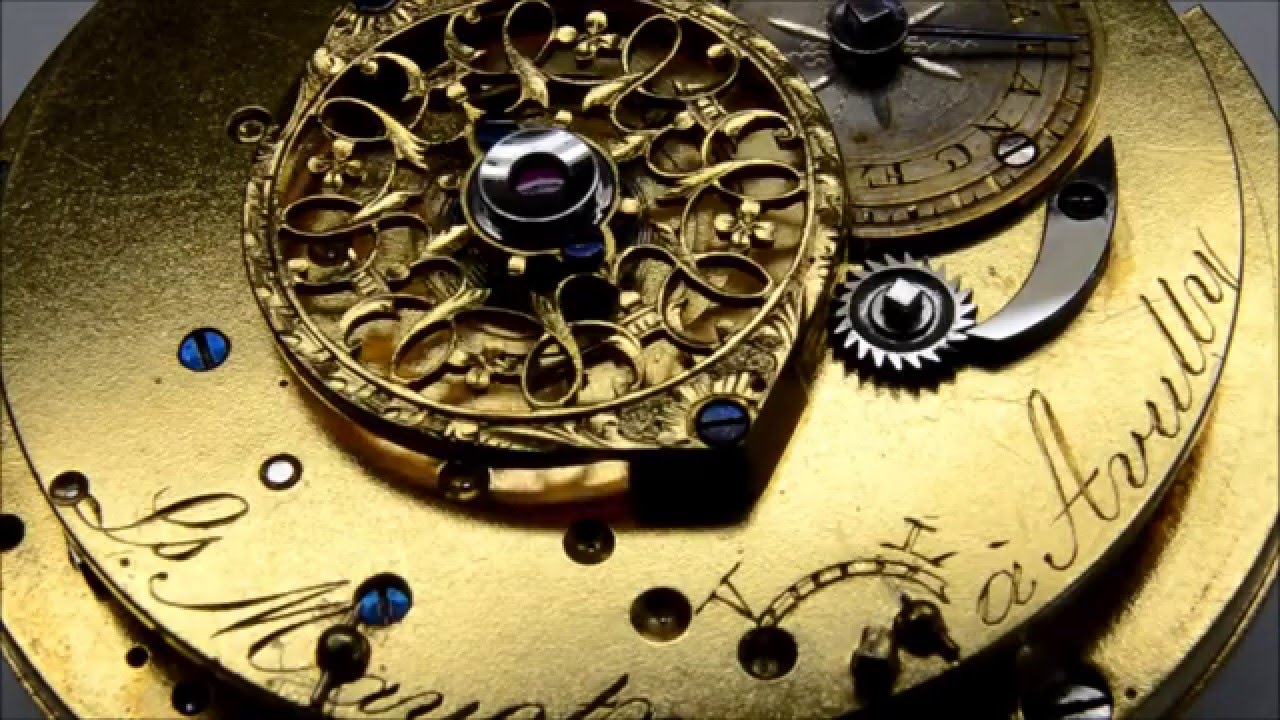 Restaurierung einer Spindeltaschenuhr mit Kette und Schnecke und Viertelrepetition