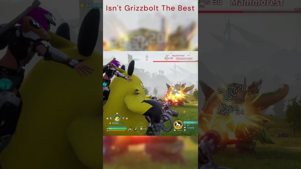 Grizzbolt's Minigun in Palworld Is So Cool #shorts #palworld