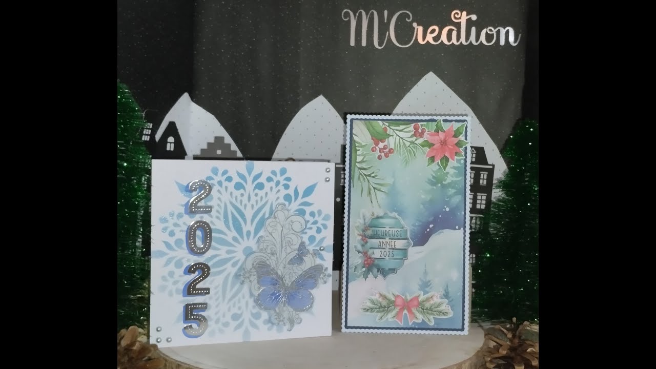 Tuto scrap  - Cartes de Voeux 2025😀Partie 2