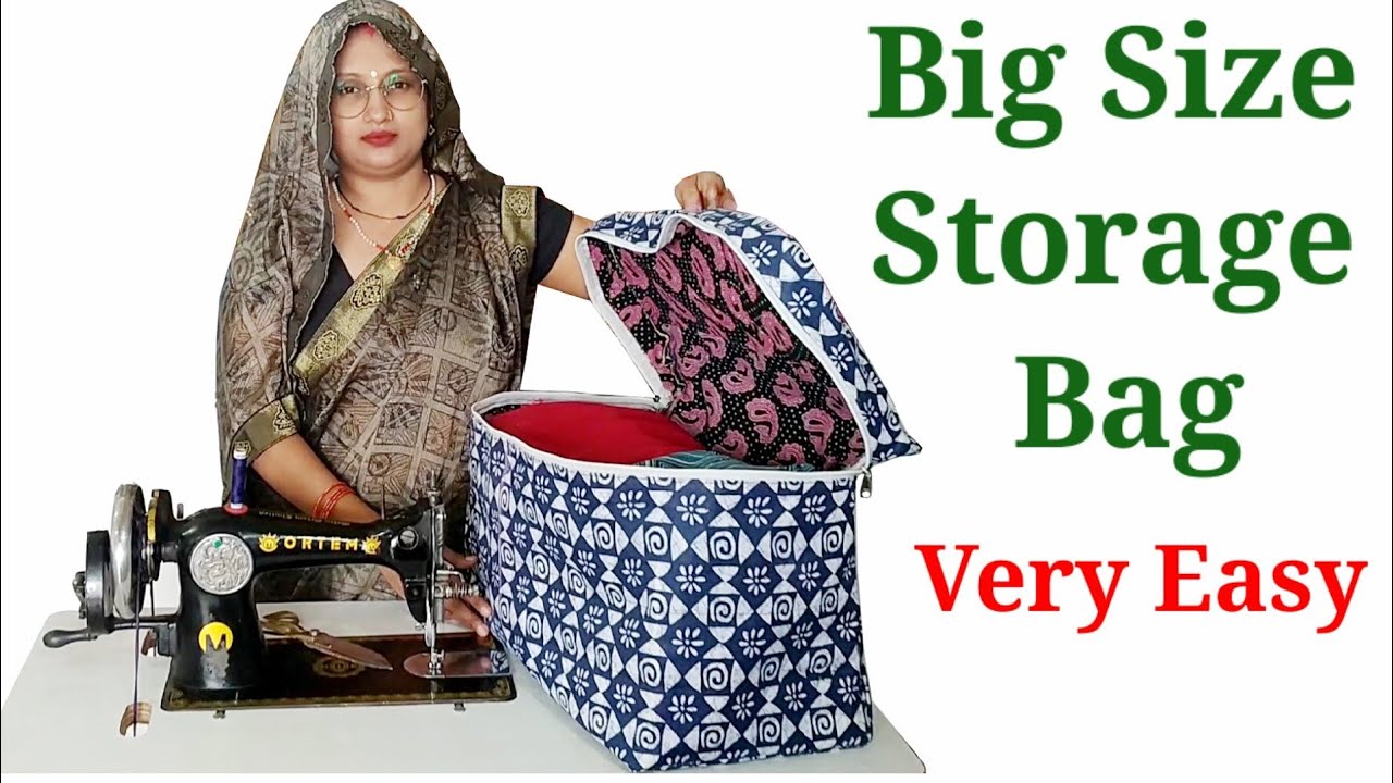 Rice bag reuse/DIY Saree Storage Bag/Wardrobe organizer/Multipurpose clothes organizer/Blanket cover