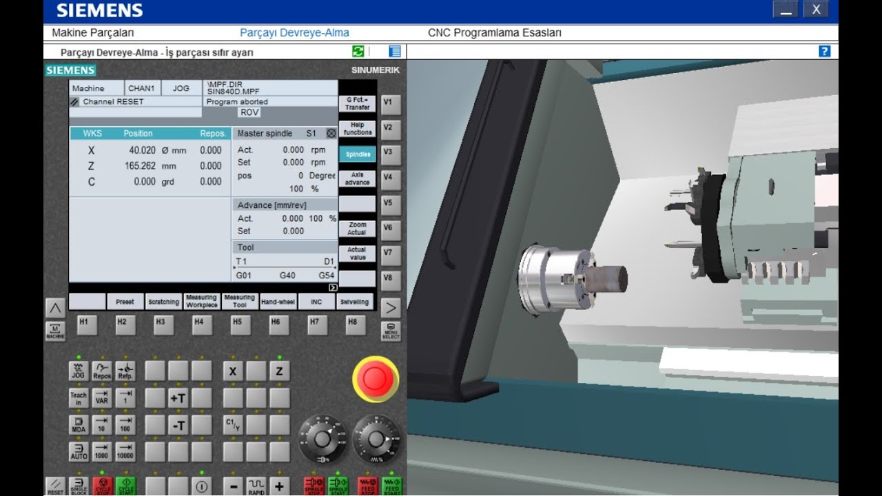 SİEMENS SİNUMERIC 840D TURN ( SİEMENS CNC TORNA TANITIM )