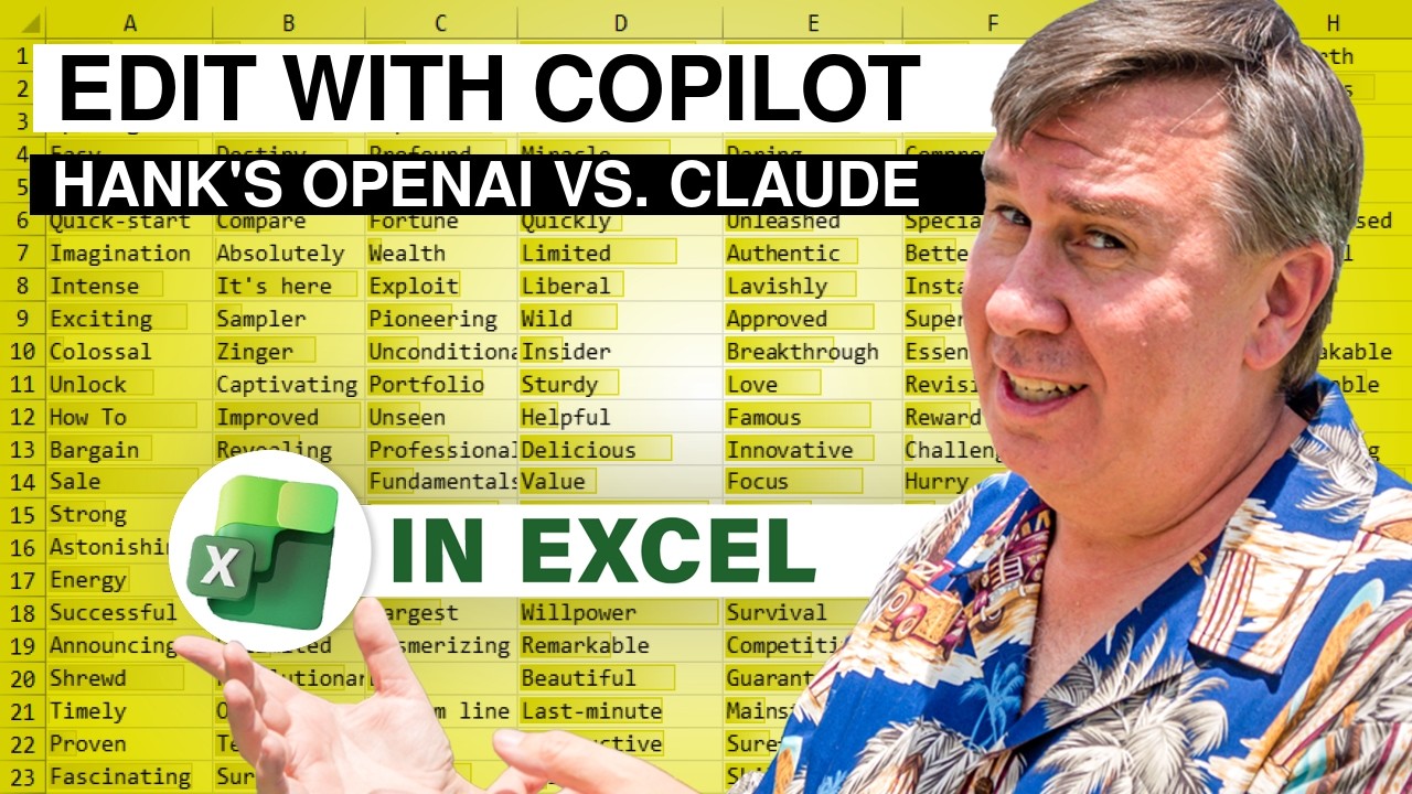 Новое «Редактирование с помощью второго пилота» в Excel и пицца Хэнкса — E 2276 Claude против OpenAI