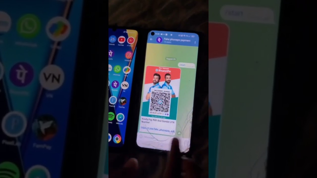 Fake phone pe with sound box effect and message working