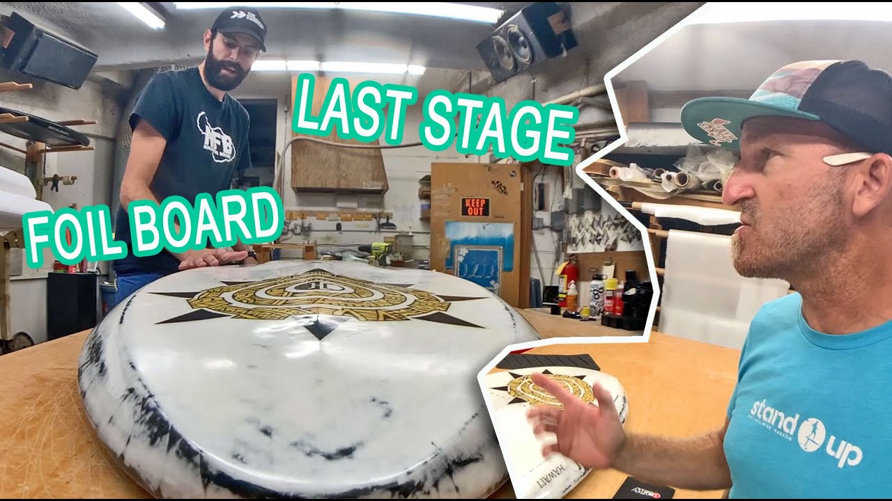 The making of a foil board underwater shape and production