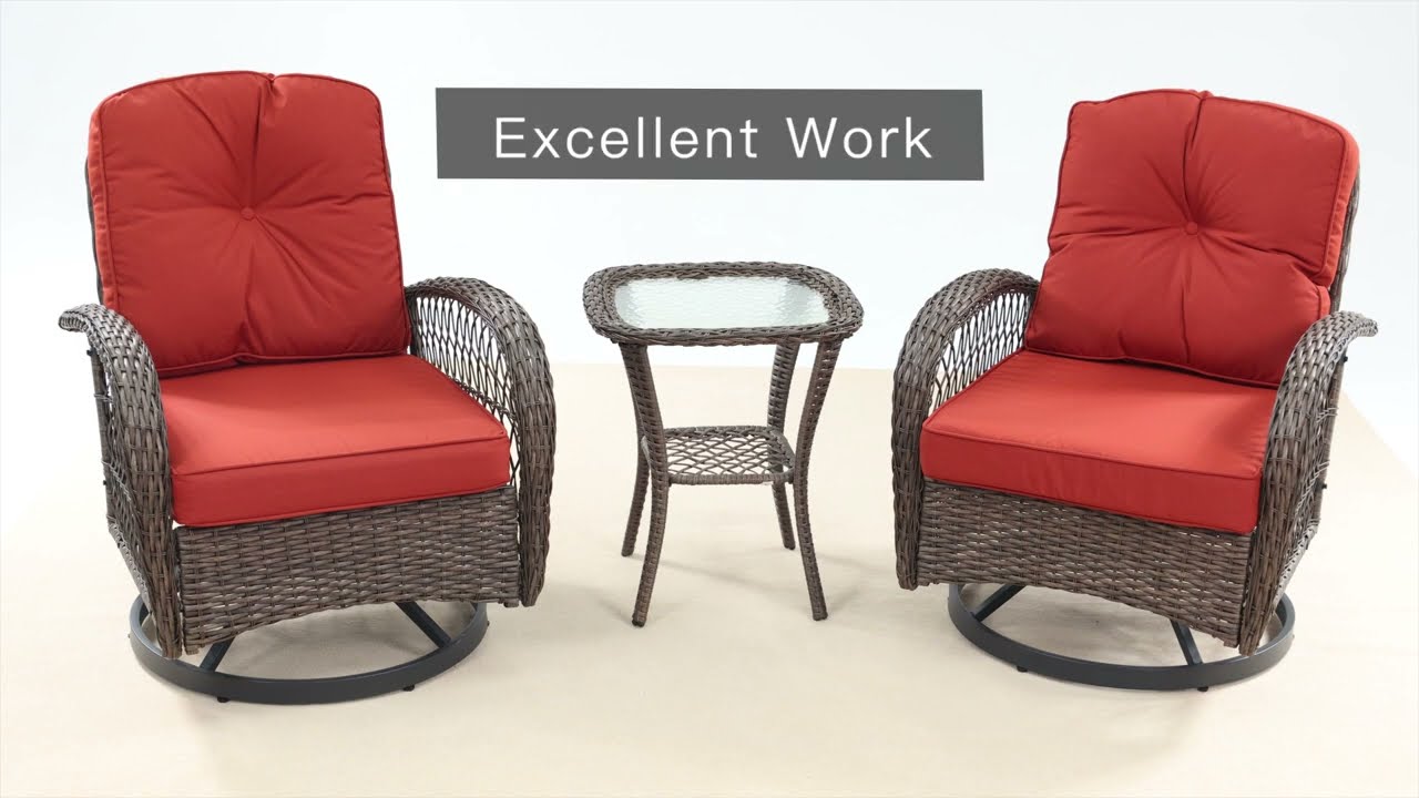 How to assemble a swivel chair for a patio