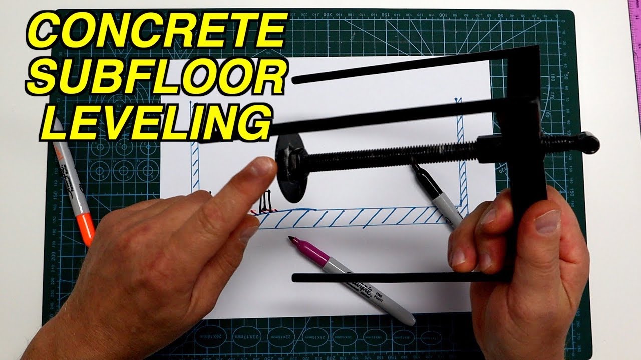 How to Make Concrete Subfloor Leveling with Screed Leveling Tripods DIY MrYoucandoityourself