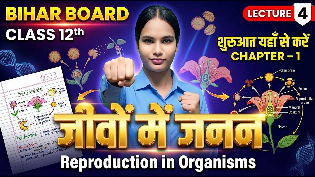 Class 12 Biology Chapter 1 | जीवों में जनन (Reproduction in Organisms) | Bihar Board 12th Biology |