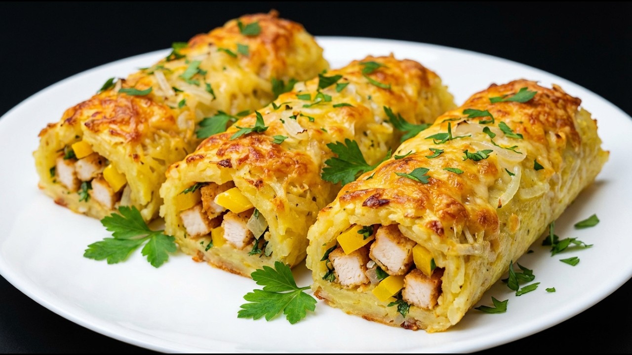 Mischen Sie einfach 3 Eier und Kartoffeln! Dieses leckere Gericht wird jeden überzeugen!