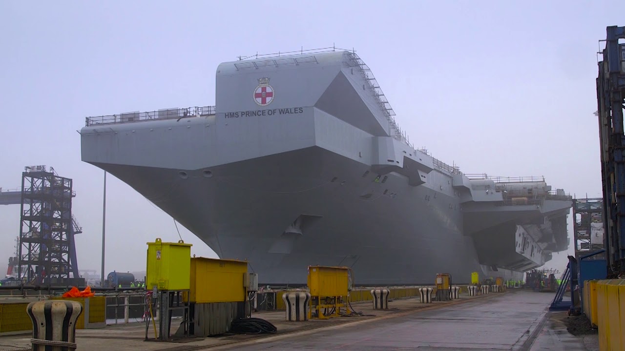 HMS Prince of Wales construction time-lapse and float-out