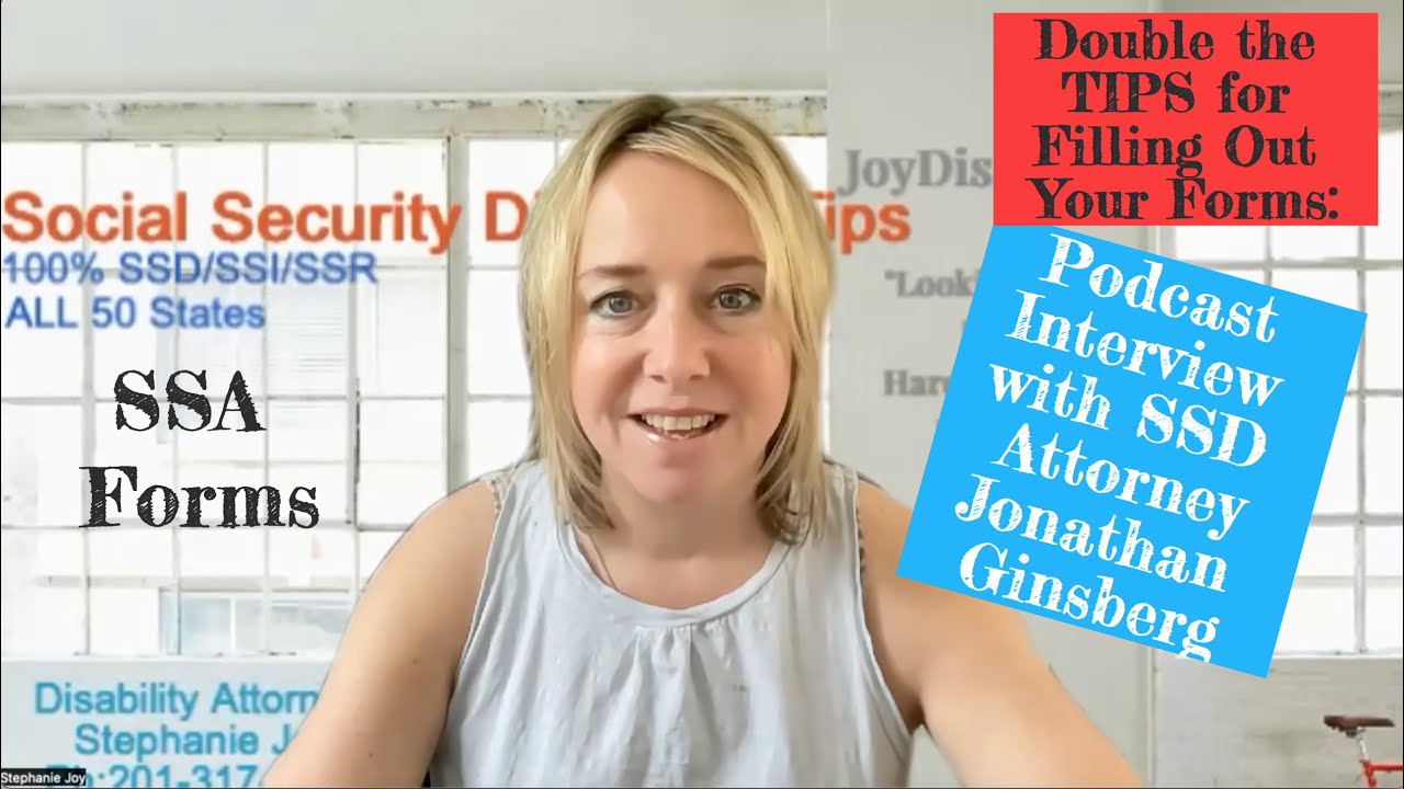 Podcast with SSD Attorneys Jonathan Ginsberg and Stephanie Joy - Sharing SSD Expertise Part 1