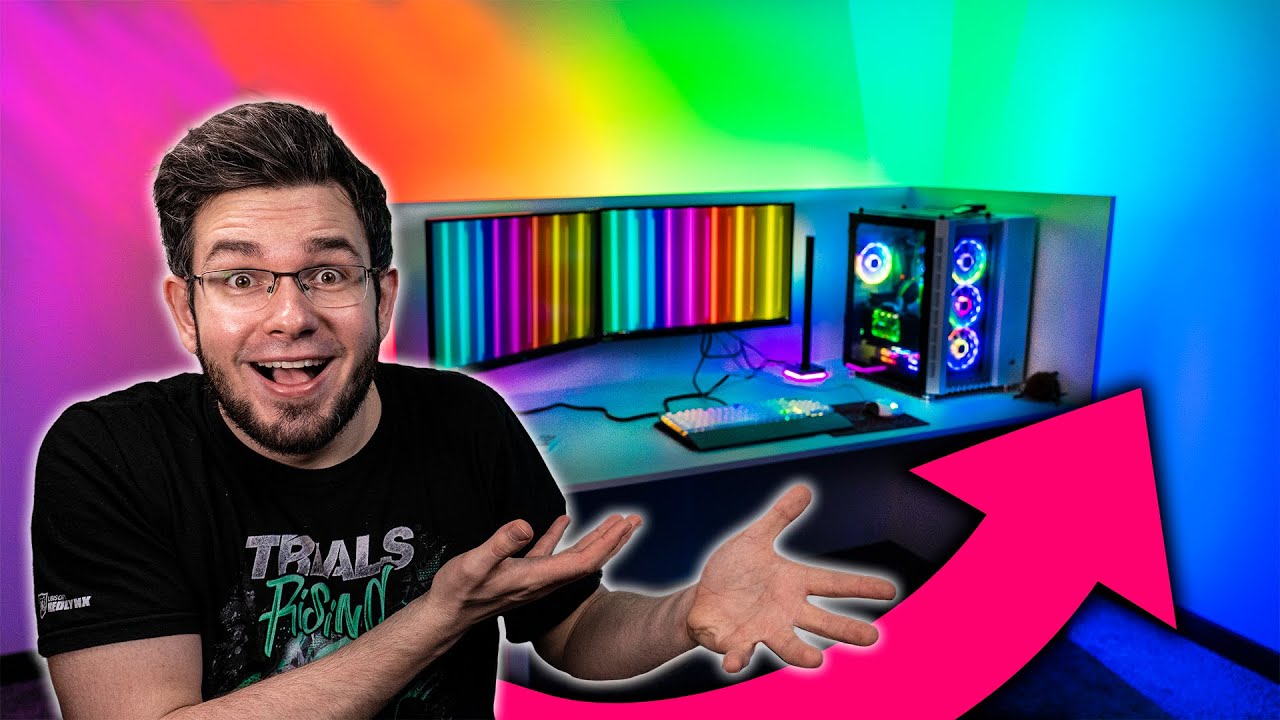 NAJPIĘKNIEJ OŚWIETLONE BIURKO GAMINGOWE *DIY* 🔨