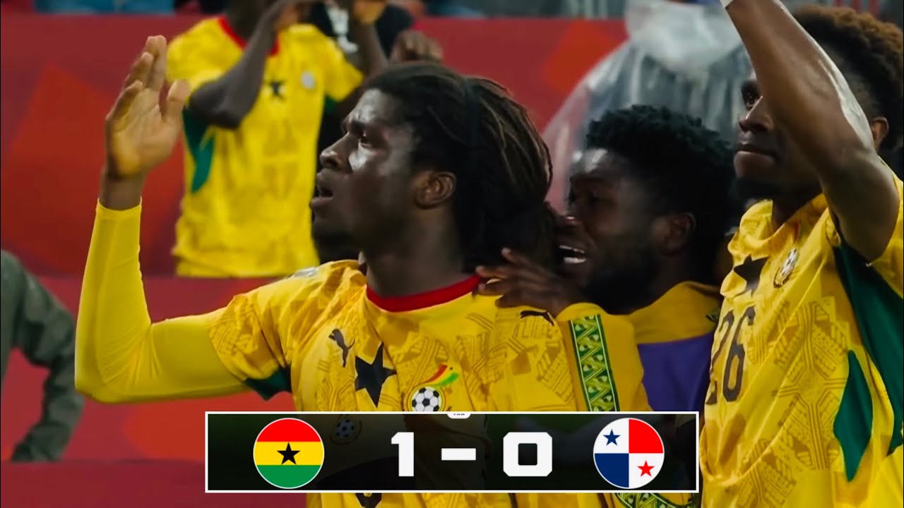 GHANA🇬🇭 vs PANAMA🇵🇦(1-0) Goal & Match Review! Caleb Yirenkyi hand Black Stars victory!