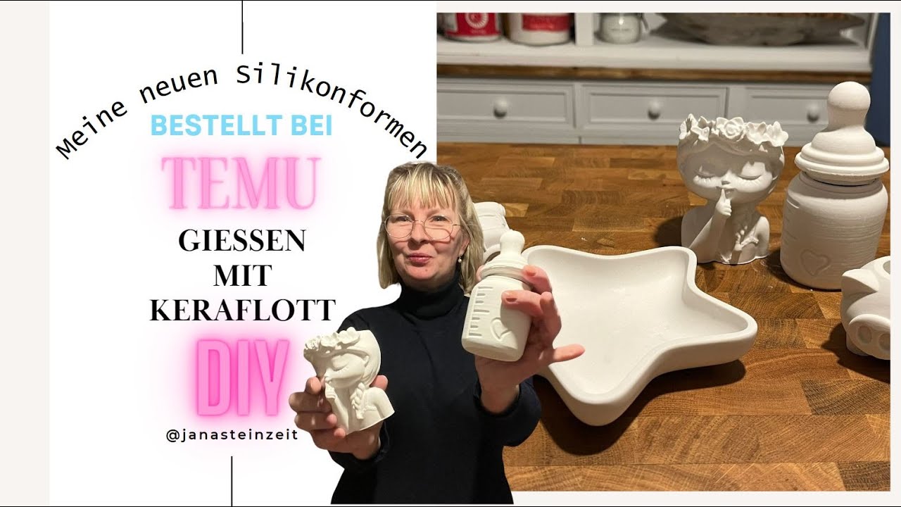 Meine neuen Silikonformen von TEMU / Gießen mit Keraflott