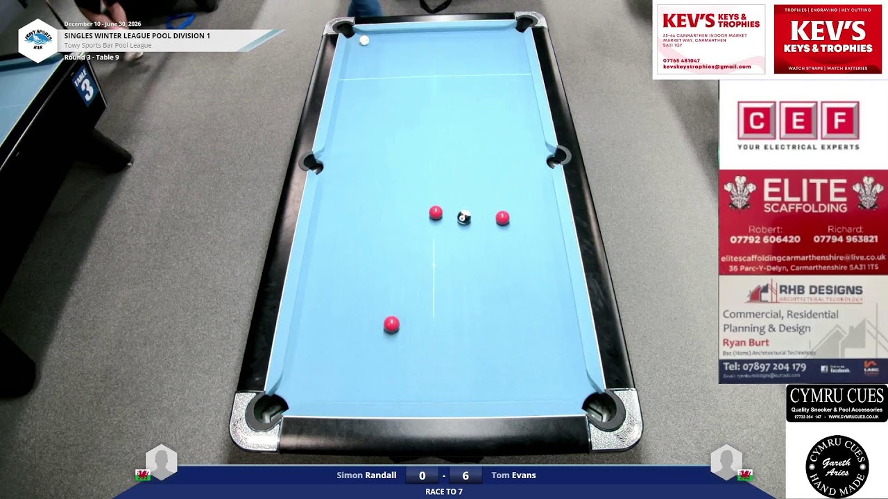 Simon Randall Vs Tom Evans Winter Pool Division 1
