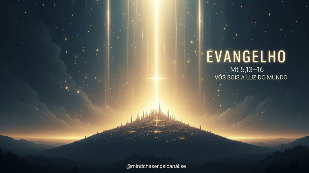 Evangelho de Hoje (Mt 5,13–16) | Vós sois a luz do mundo | @mindchaser.psicanálise
