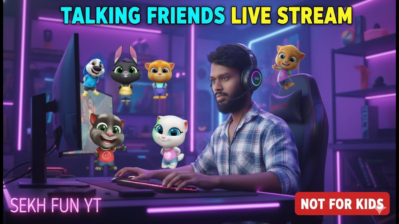 “TALKING TOM 2 LIVE ⚡ Extreme  Gameplay Marathon | SEKH FUN YT (Fan-Made)”