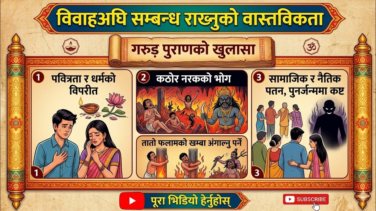 विवाह अघि शारीरिक सम्बन्ध राख्नु पाप हो कि पुण्य? गरुड़ पुराणले खुला रहस्य बताउँछ।