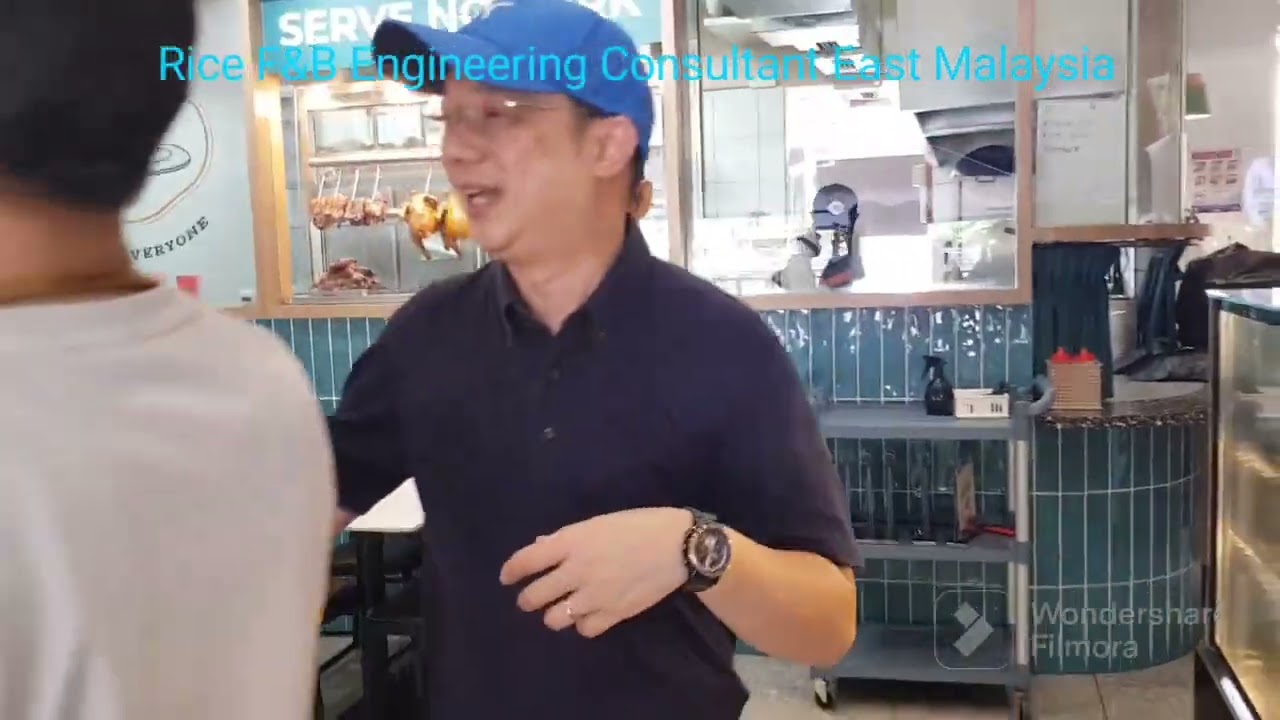 A1 Chicken Rice Apply Environmental Evaporative Air Cooling system inside kitchen