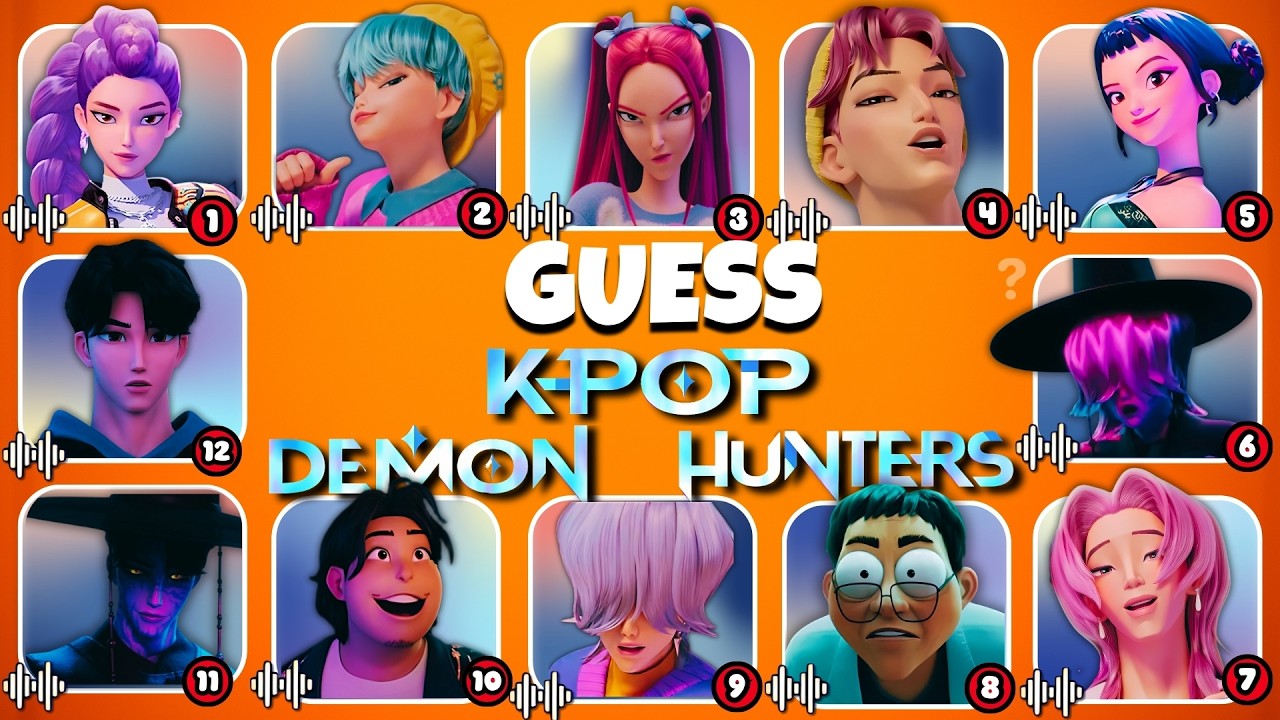 Guess KPop Demon Hunters Movie Character 2025 by Song & Voice 🎙️🎵🔥 Huntrix, Saja Boys, Soda Pop