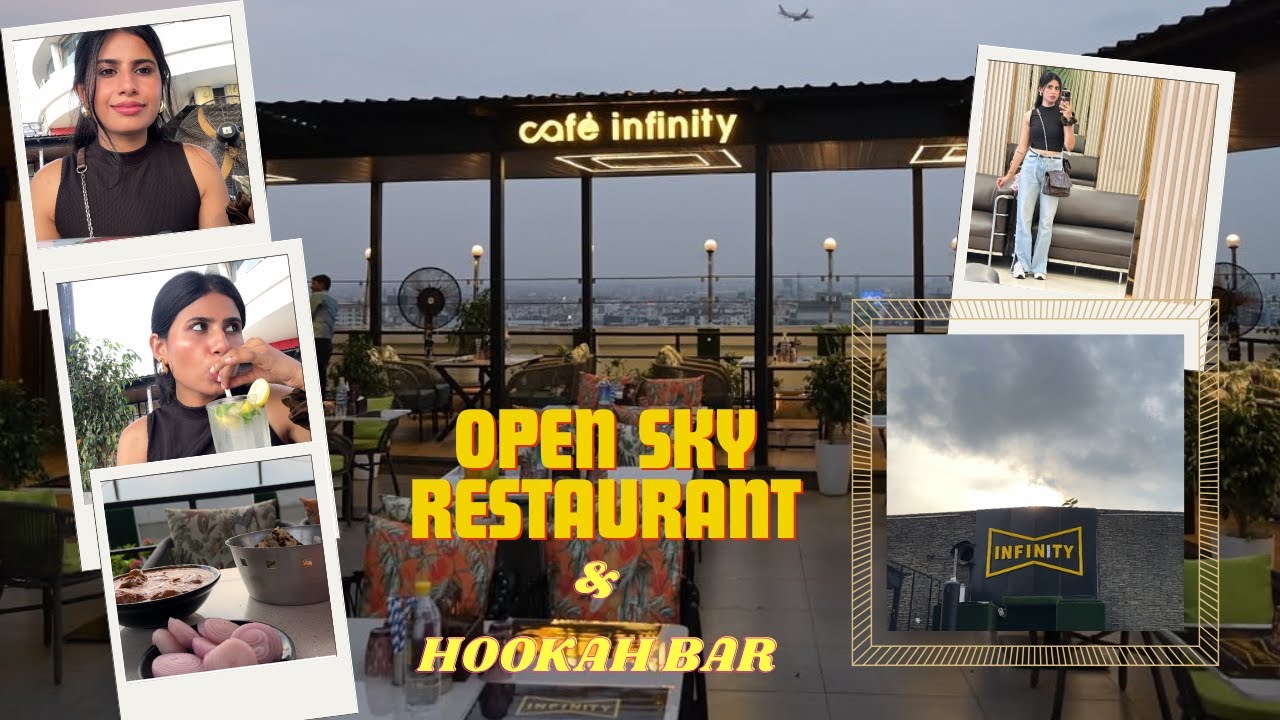 Cafe Infinity Patna Review  ☕️🍱 | Open Sky Dining 🌅 & Chill Hookah Spot💨 😱