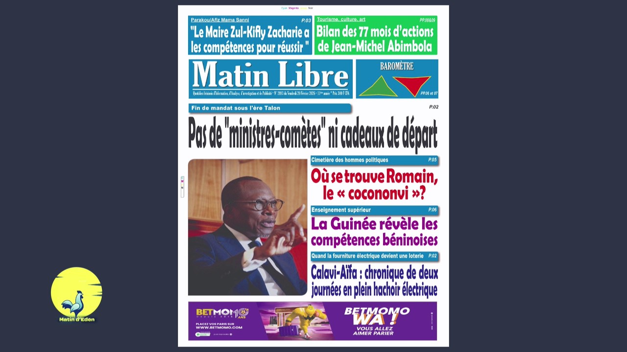 Analyse du 20 Février 2026 sur Matin d'Eden