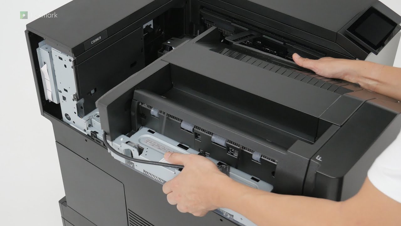 CS963/CX833/CX961/CX962/CX963—Installing the paper transport with folding option