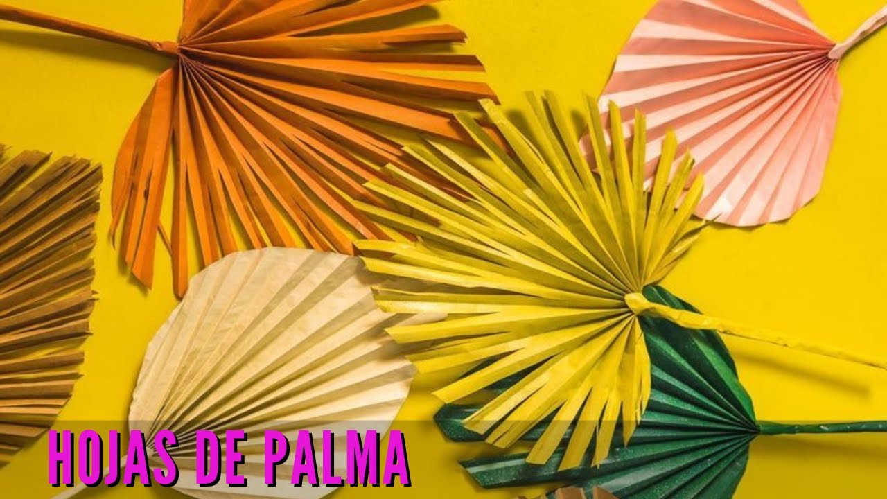 Como hacer Hojas de Palma de Papel Paso a Paso