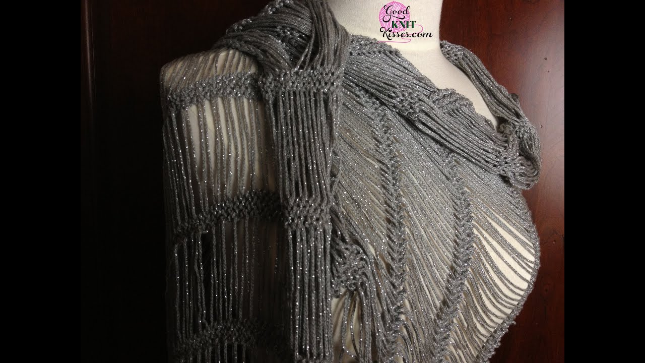 Dew Drop Shawl loom along pattern on the AllnOne
