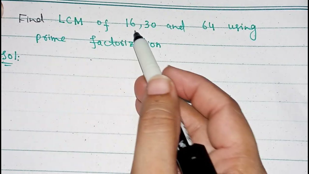 Find LCM of 16, 30 and 64 by using prime factorization method | how to find LCM best explanation