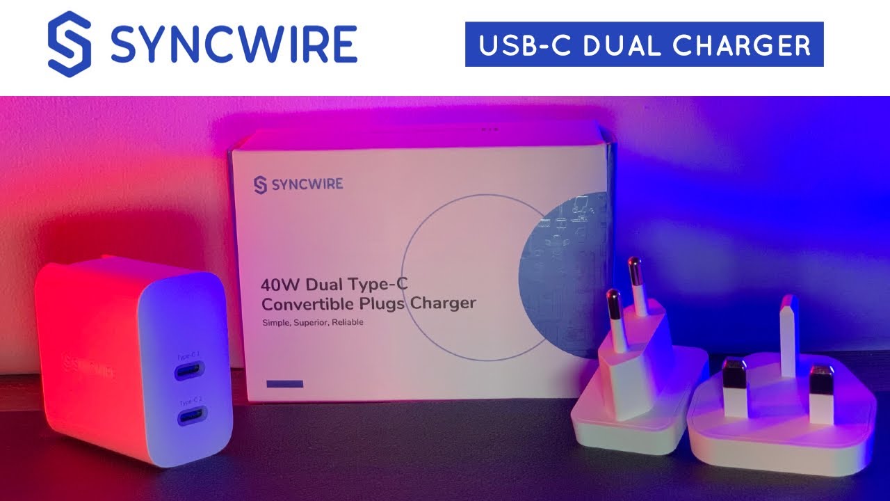 40w Dual USB Type C Wall Charger - International Travel Ready - from Syncwire - Unboxing and Review