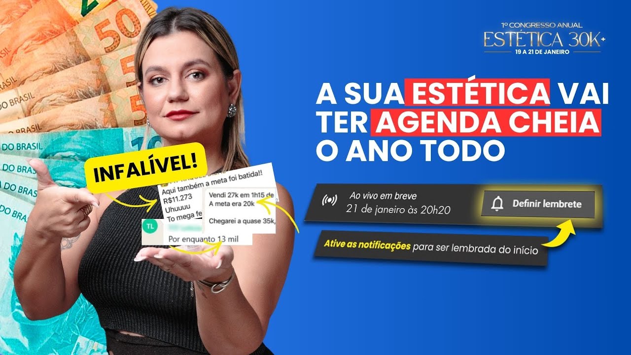 O que vender de janeiro a dezembro na est&eacute;tica - PR&Aacute;TICA AO VIVO  - AULA 3/3