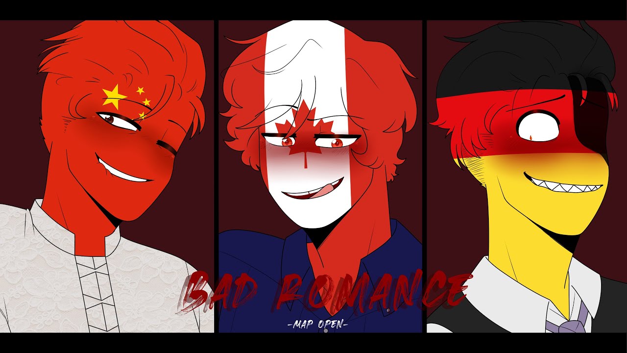 Bad Romance | Map complete | Countryhumans | Mexico-Peru-Chile-Canada-China-Alemania