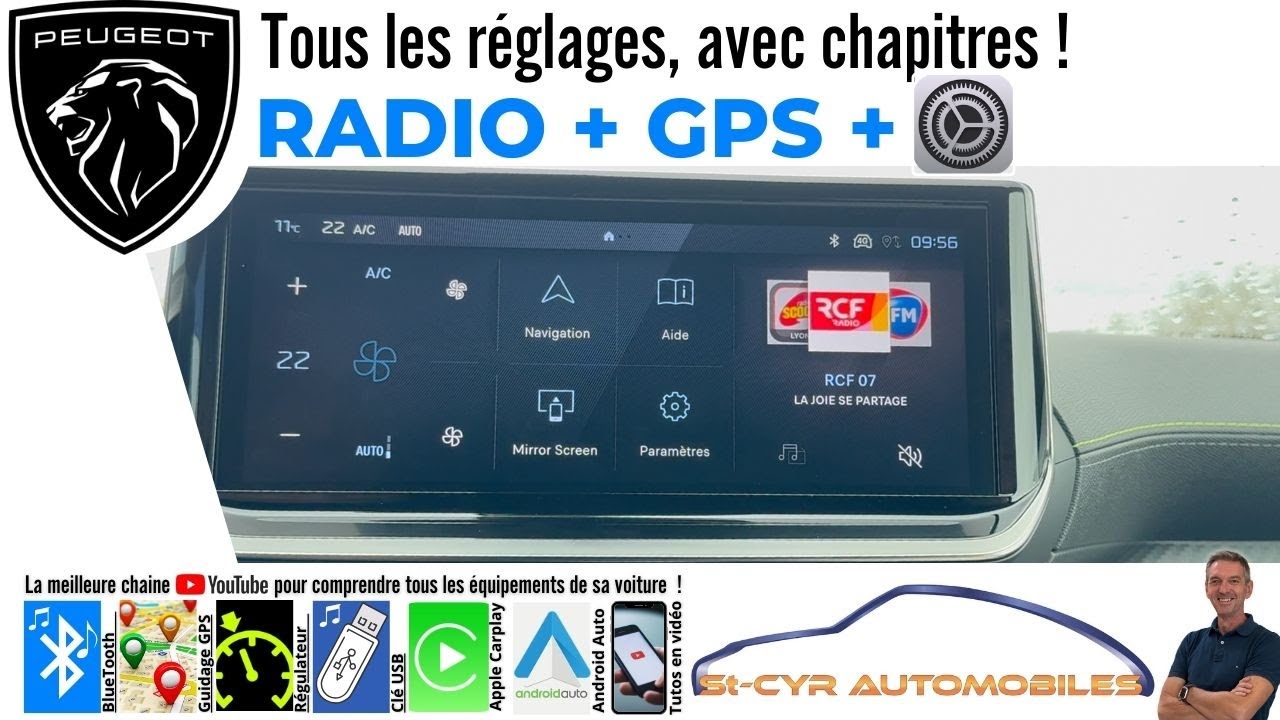 PEUGEOT 208 2008 308 3008 508 5008, Guide complet GPS, radio, paramètres essentiels…
