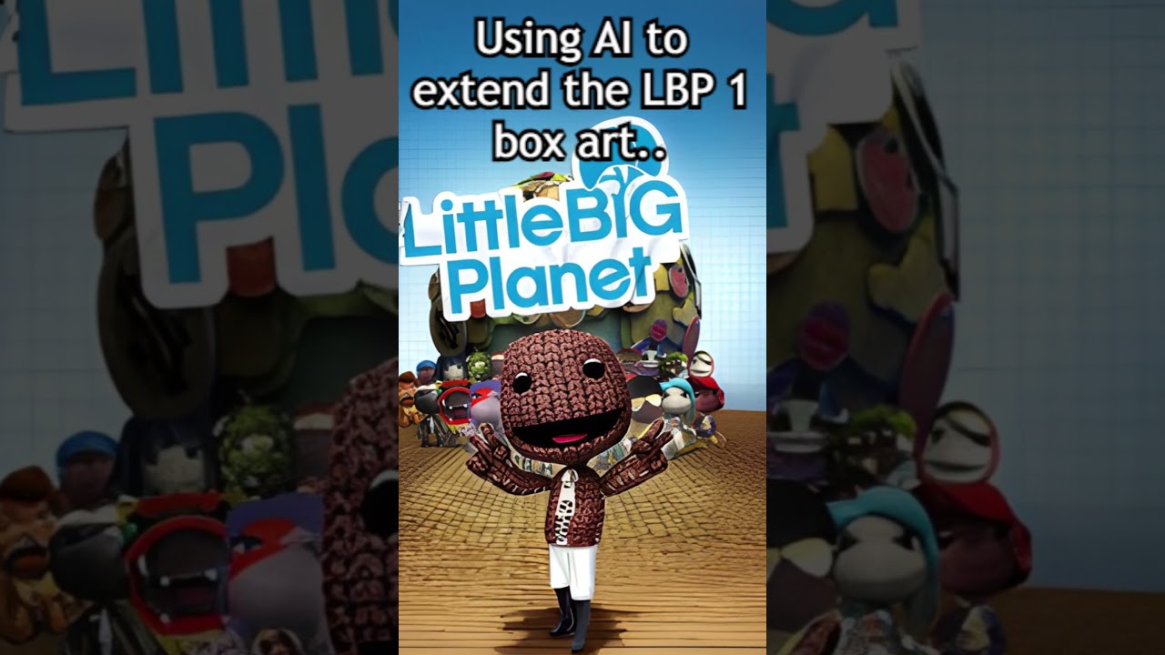 Using AI to extend the LBP 1 box art.. #littlebigplanet #memes #playstation #gaming