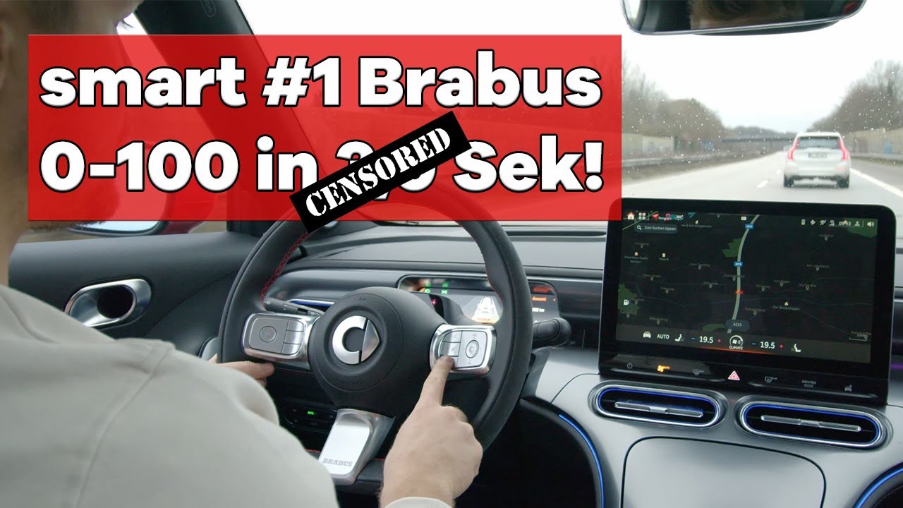 smart #1 Brabus TESTFAHRT & BESCHLEUNIGUNG auf Autobahn + One-Pedal-Drive