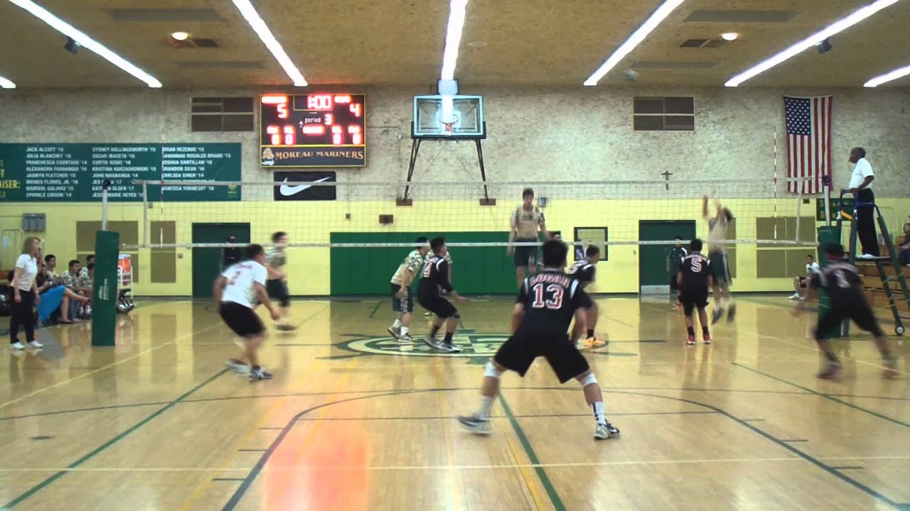 James Logan @ Moreau Catholic - boys volleyball 4/10/14 - Ryan Nicanor #14