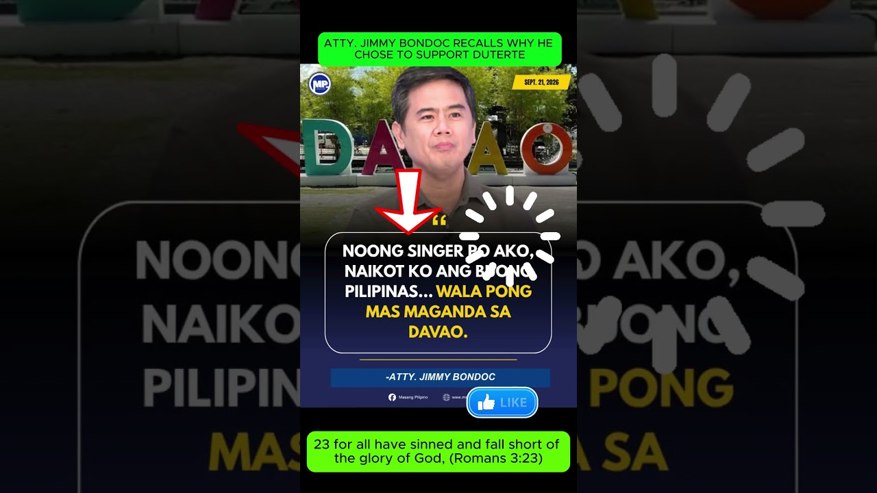 ATTY. JIMMY BONDOC RECALLS WHY HE CHOSE TO SUPPORT DUTERTE