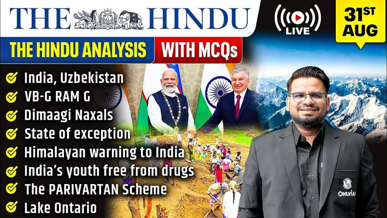 The Hindu Analysis | 31st August 2026 | The Hindu Newspaper  - Practice Questions | Prashant Sir