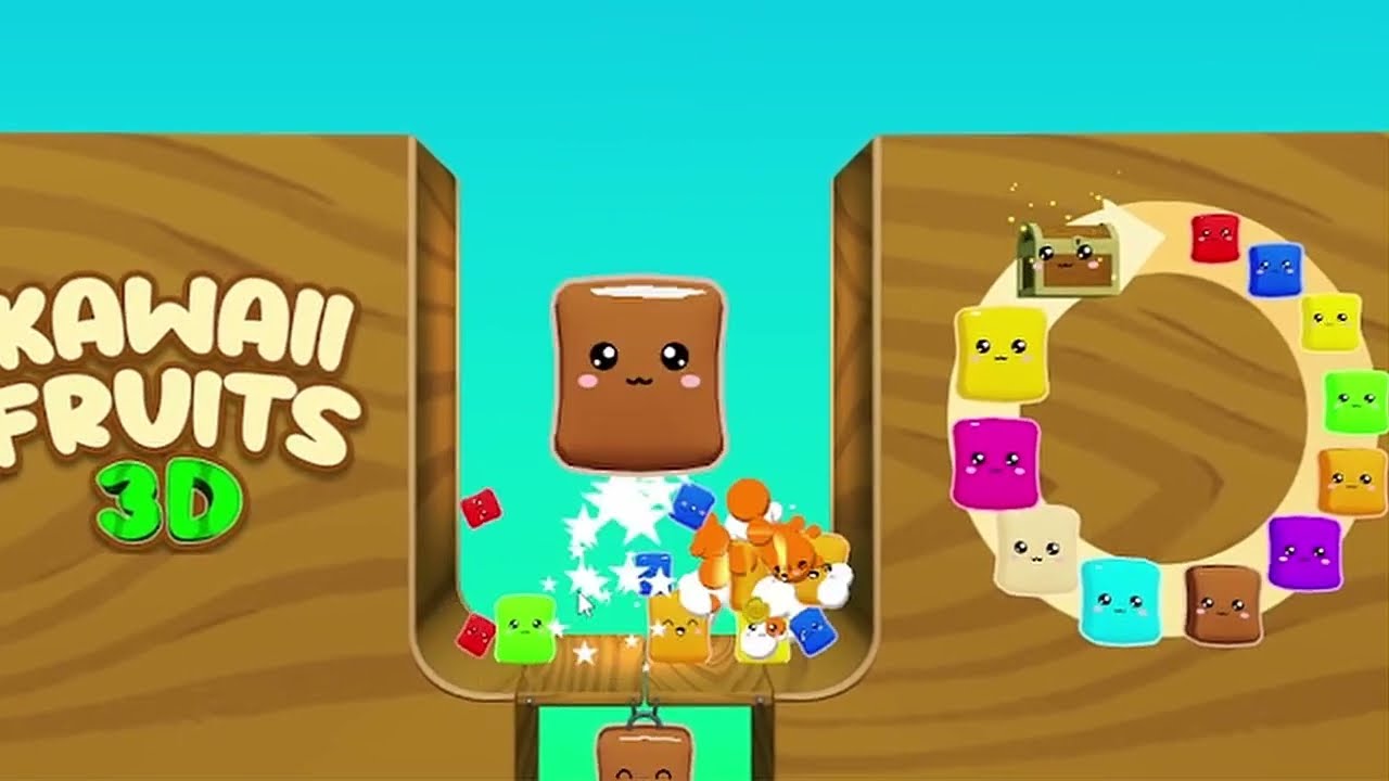 Kawaii Fruits 3D【 Poki 】スイカゲーム #38