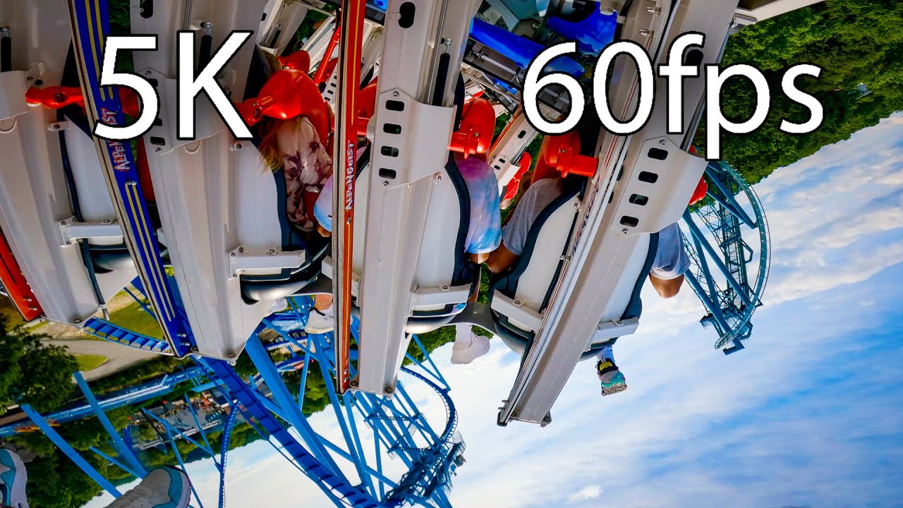 Alpengeist back seat on-ride 5K POV @60fps Busch Gardens Williamsburg