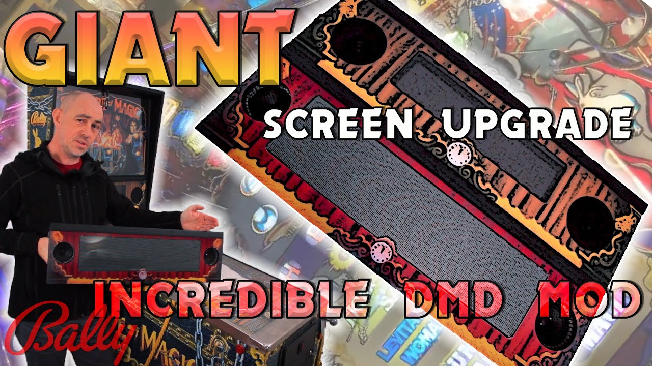 HUGE dmd upgrade for Bally Williams WPC pinball games | Theater of Magic speaker & light enhancement