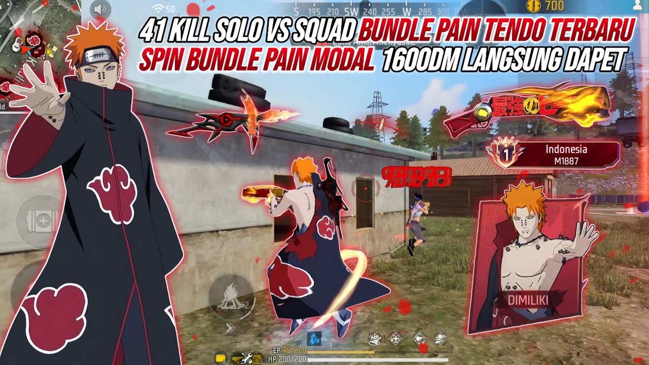 42 KILL SOLO VS SQUAD BUNDLE PAIN TENDO TERBARU !!! SPIN BUNDLE PAIN MODAL 1600DM LANGSUNG DAPET 🔥🔥🔥