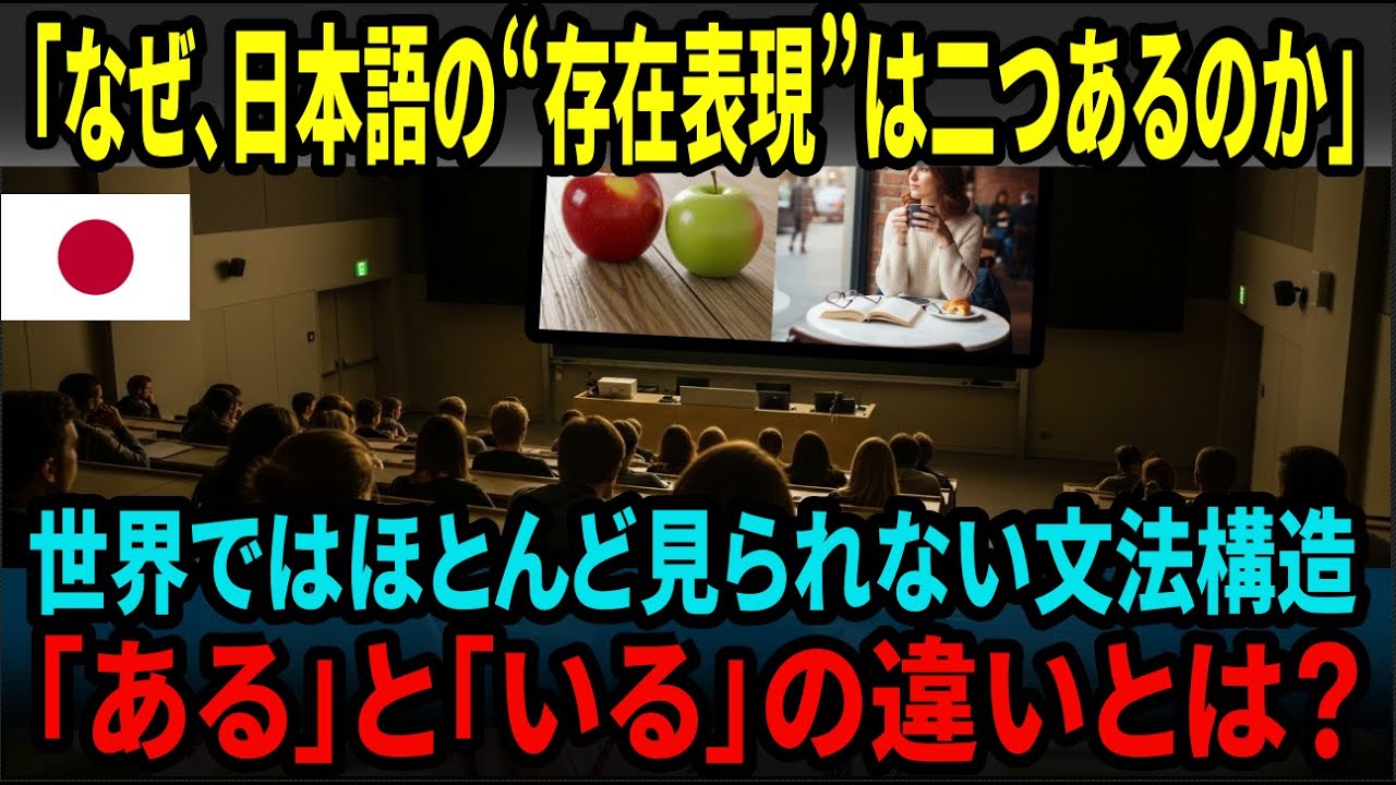 【海外の反応】なぜ日本語は「存在」が二つあるのか？――「ある」と「いる」が分かれた理由に、世界が立ち止まった