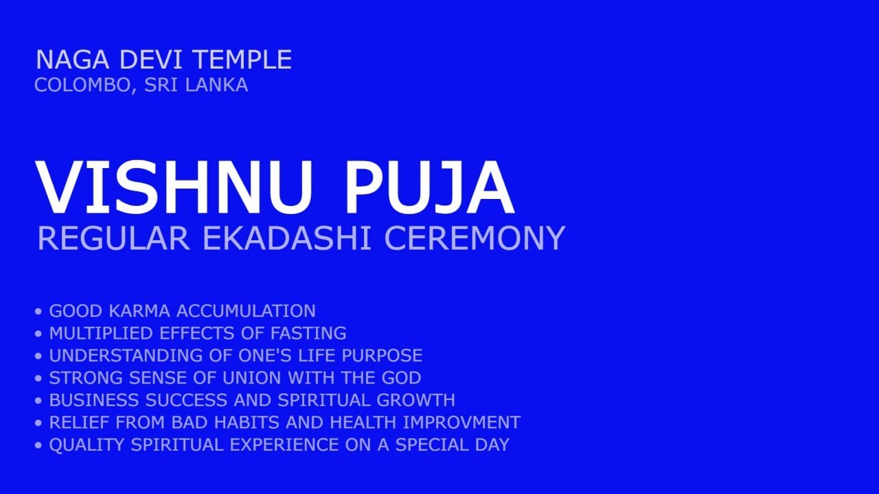 Live 🔴 Vishnu puja on Jaya Ekadashi 29 January 2026 🔴 Naga Devi temple, Sri Lanka